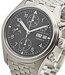 Classic Pilot's Automatic Chronograph in Steel on Steel Bracelet with Black Dial