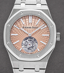 Royal Oak Flying Tourbillon 41mm in Titanium on Titanium Bracelet with Salmon Dial