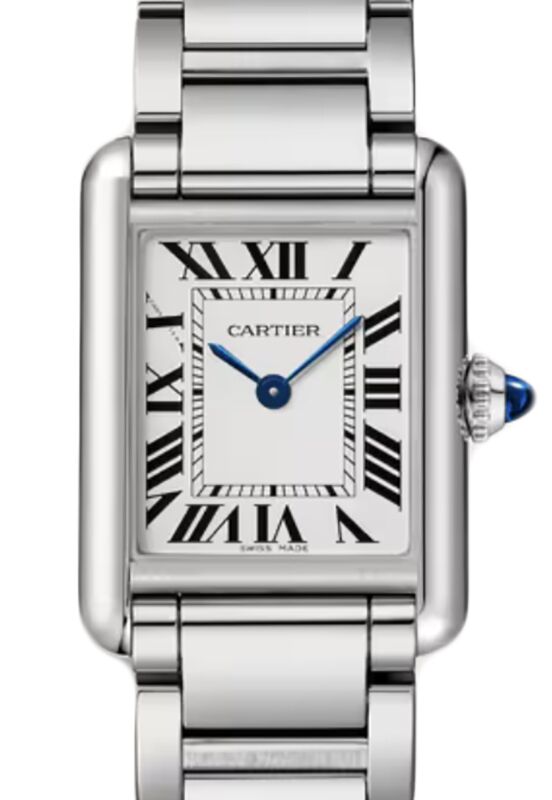 Tank Must Solarbeat in Steel on Steel Bracelet with Silver Roman Dial