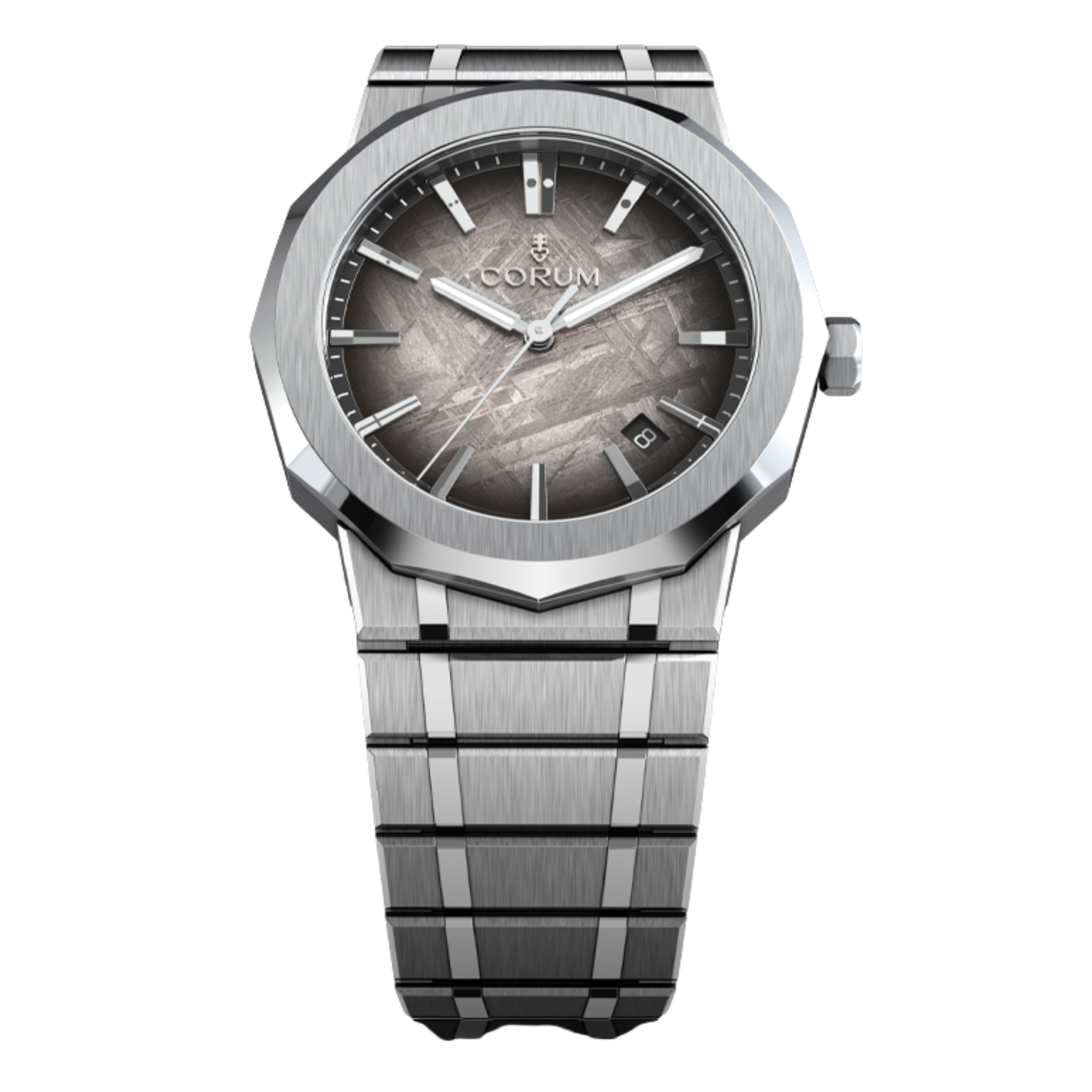 Admiral Cup 39mm in Steel on Steel Bracelet with Meteorite Dial