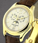 Ref 5146J Annual Calendar with Moon in Yellow Gold on Brown Leather Strap with Cream Dial