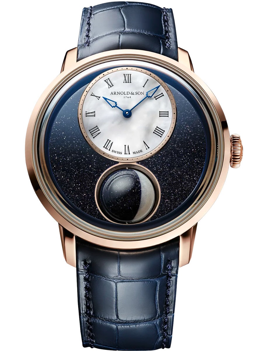 Luna Magna 44mm in Red Gold - L.E 28 Piece on Blue Alligator Leather Strap with Blue Aventurine Dial