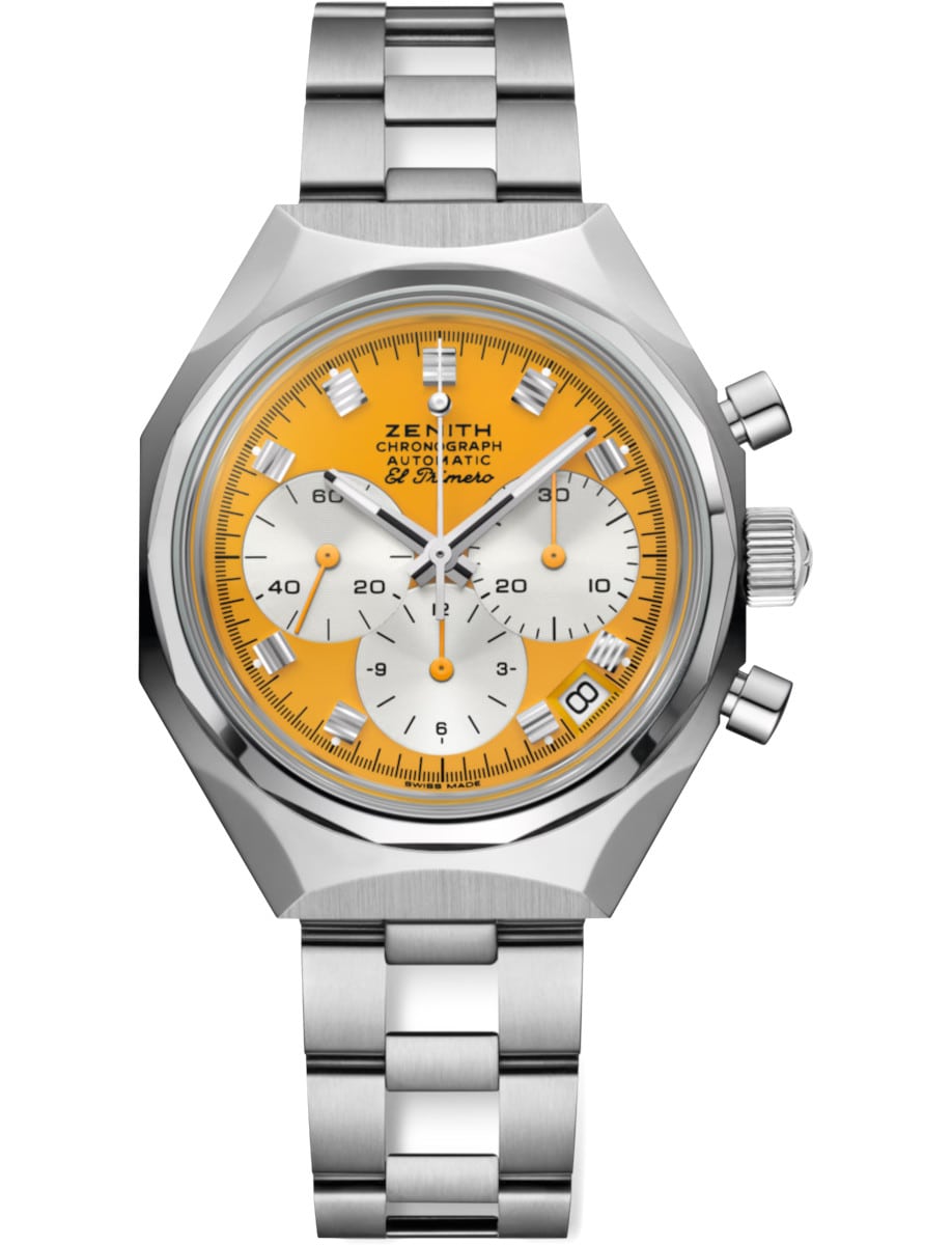Defy Chronograph USM 37mm Automatic in Steel on Steel Bracelet with Yellow Diamond Dial - Limited to 60 Pieces