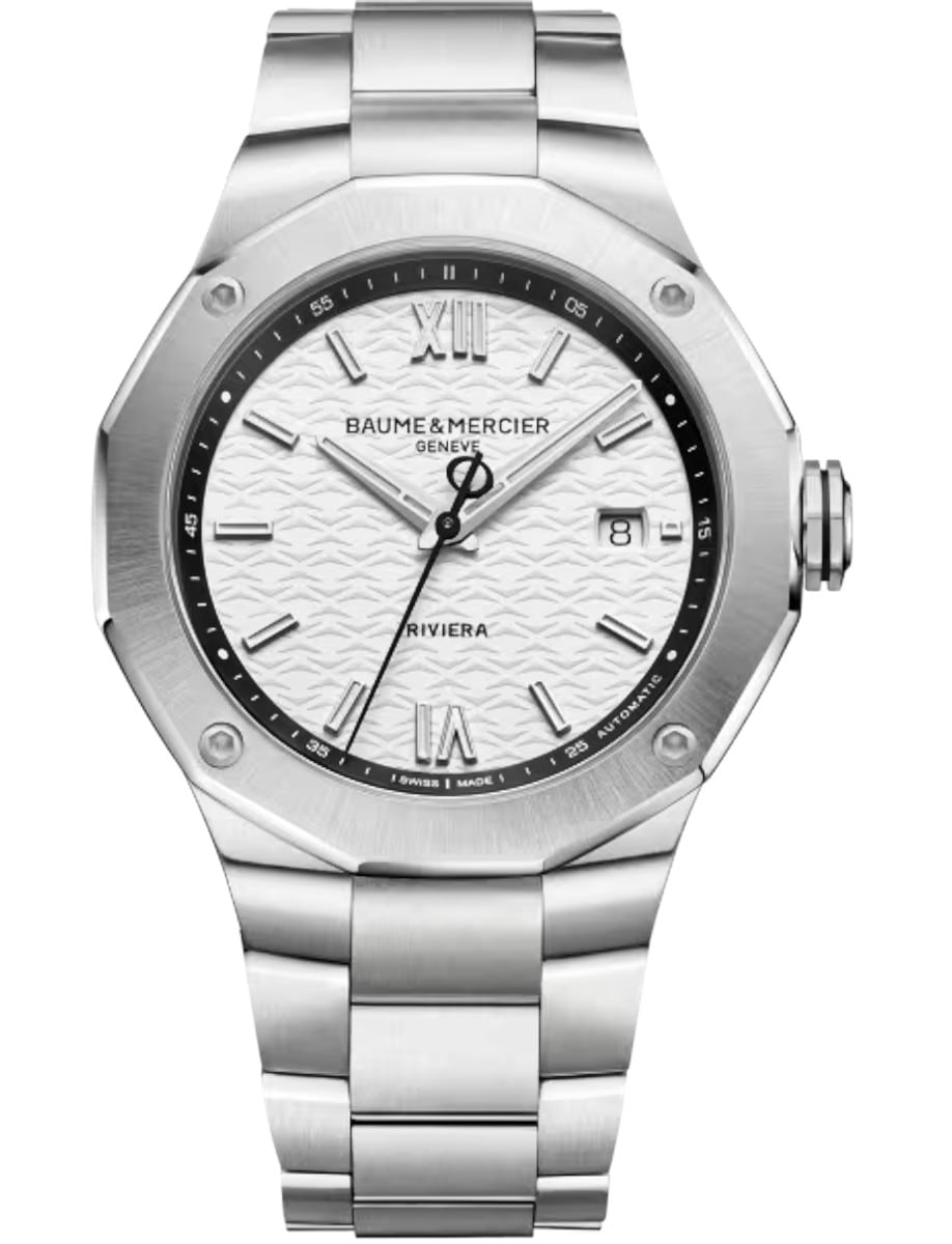 Riviera 39mm Automatic in Steel on Steel Bracelet with Silver Dial