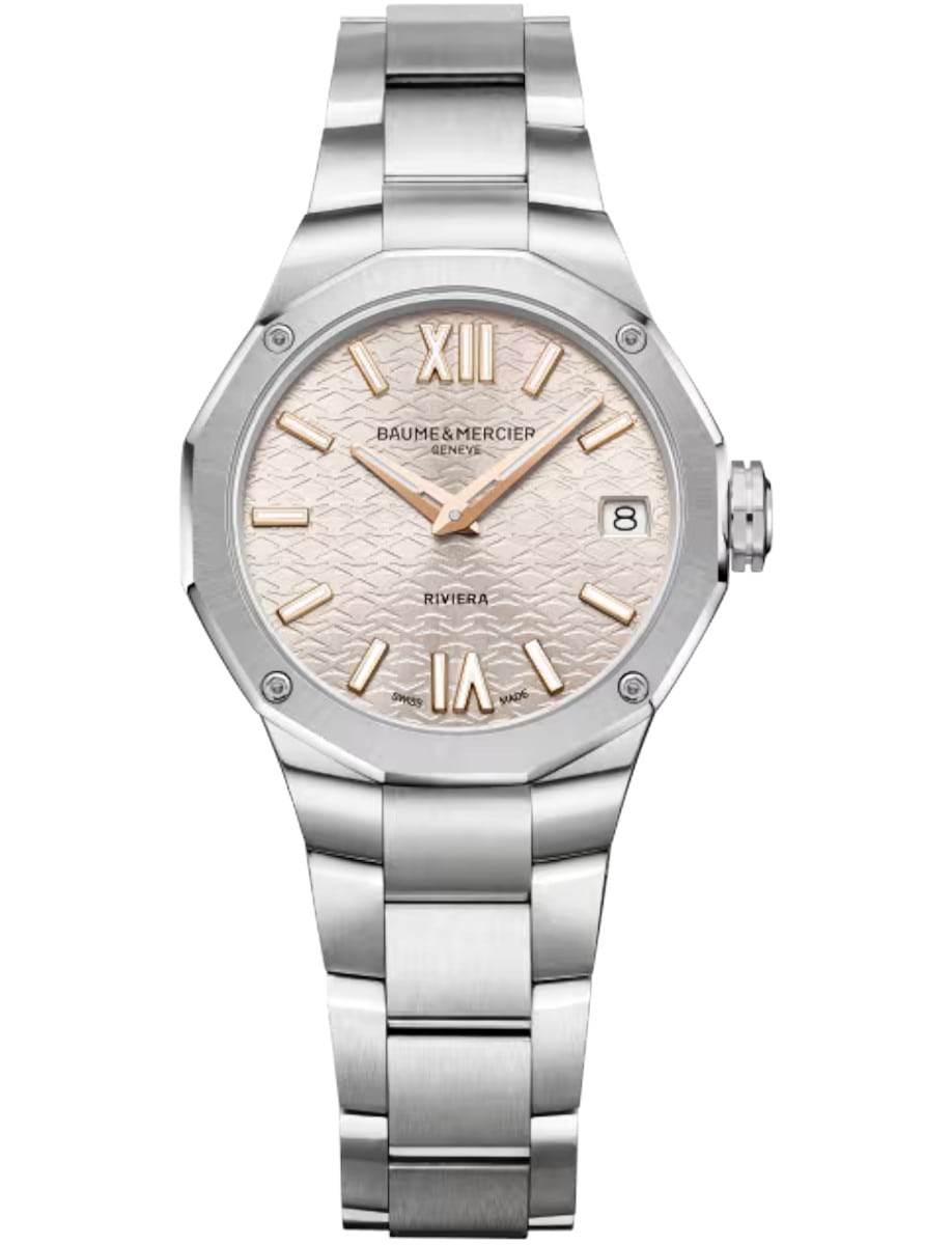 Riviera 33mm Quartz in Steel on Steel Bracelet with Silver Dial