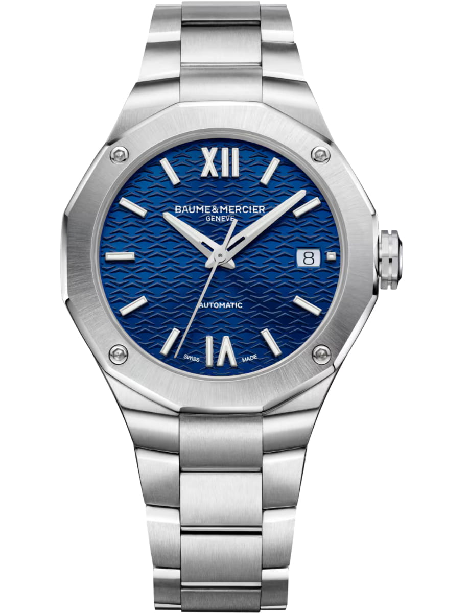 Riviera 36mm Automatic in Steel on Steel Bracelet with Blue Dial
