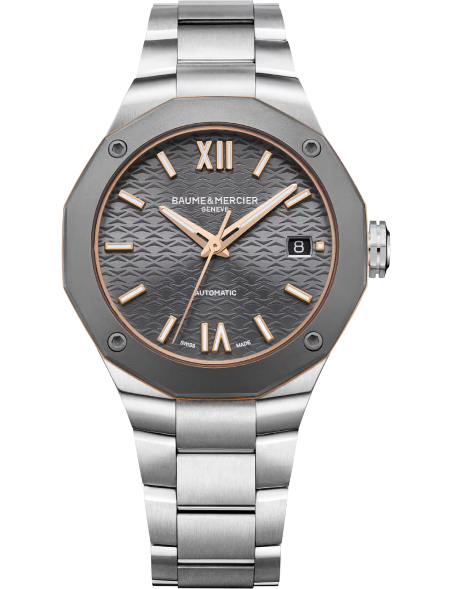Riviera 36mm Automatic in Steel on Steel Bracelet with Grey Dial