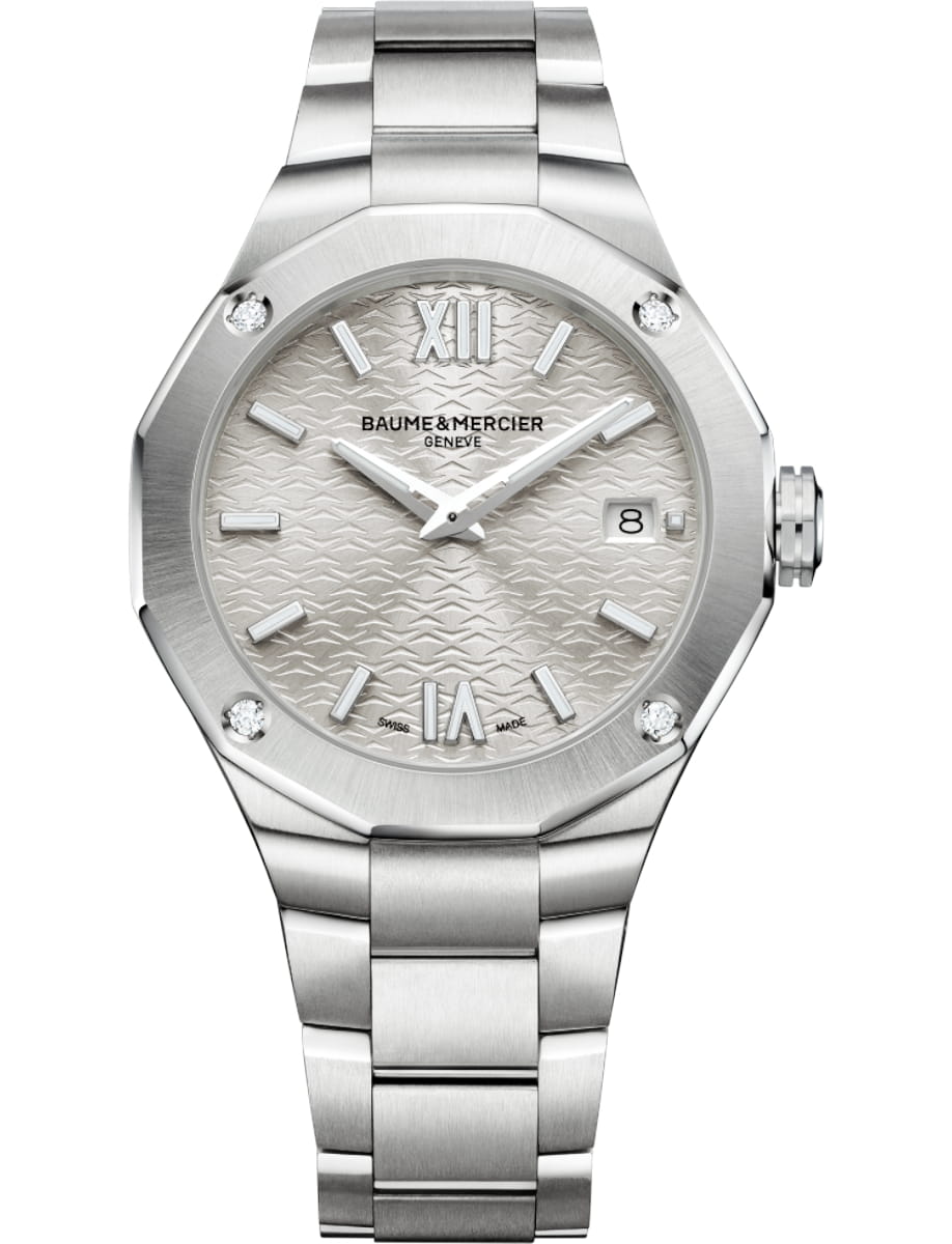 Riviera 36mm Quartz in Steel on Steel Bracelet with Silver Dial