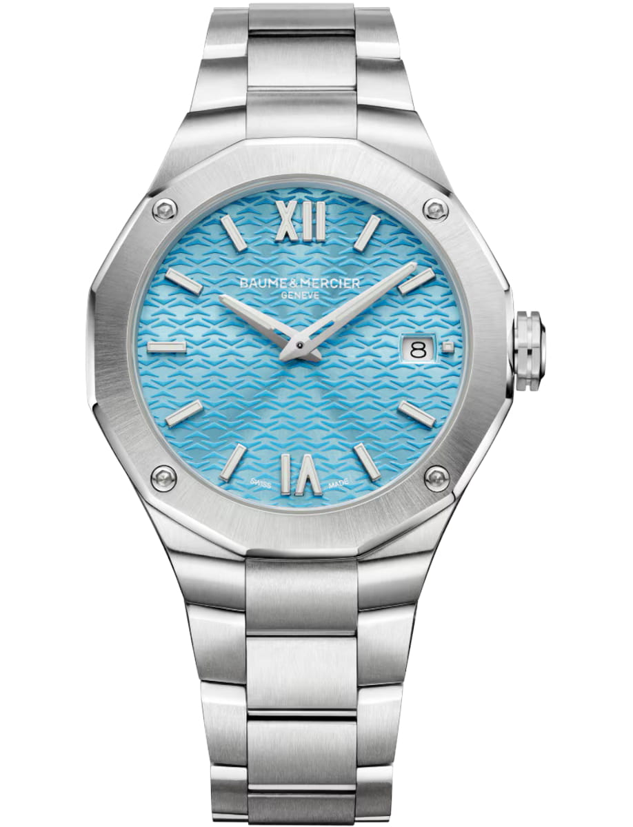 Riviera 36mm Quartz in Steel on Steel Bracelet with Blue Dial