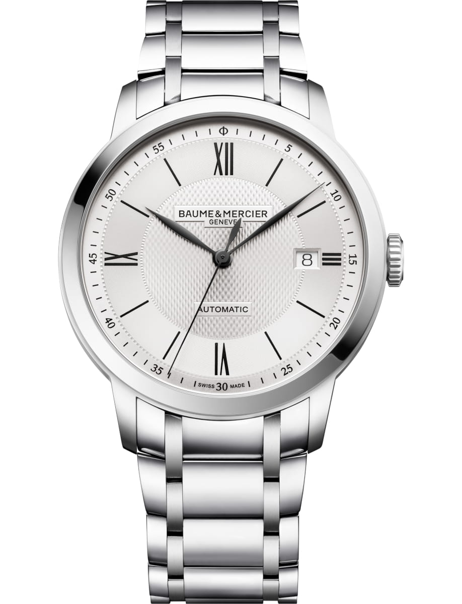 Classima Date 40mm Automatic in Steel on Steel Bracelet with Silver Dial