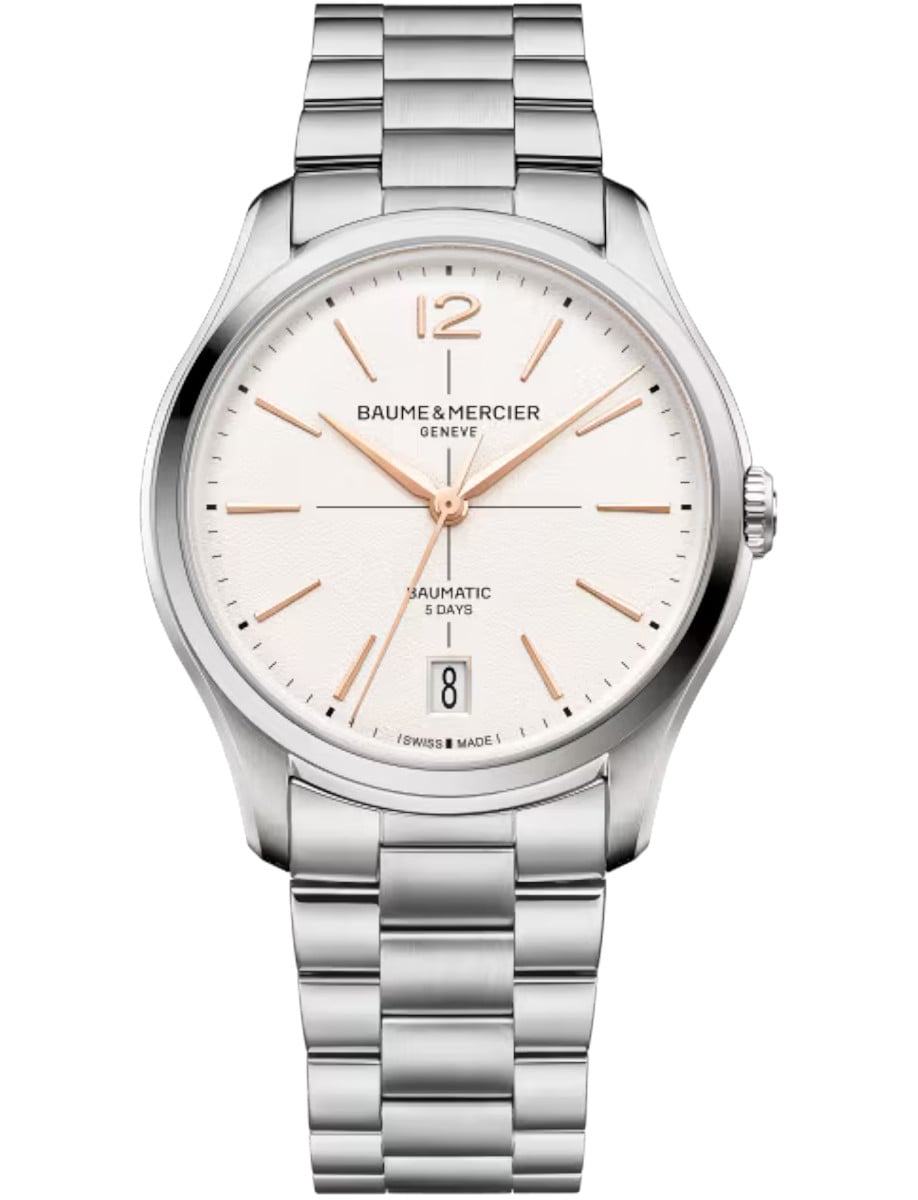 Clifton 39mm Automatic in Steel on Steel Bracelet with Opaline Dial