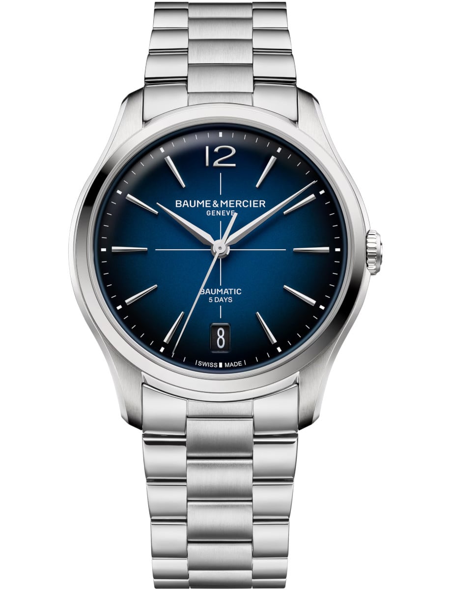 Clifton 39mm Automatic in Steel on Steel Bracelet with Gradient Blue Dial