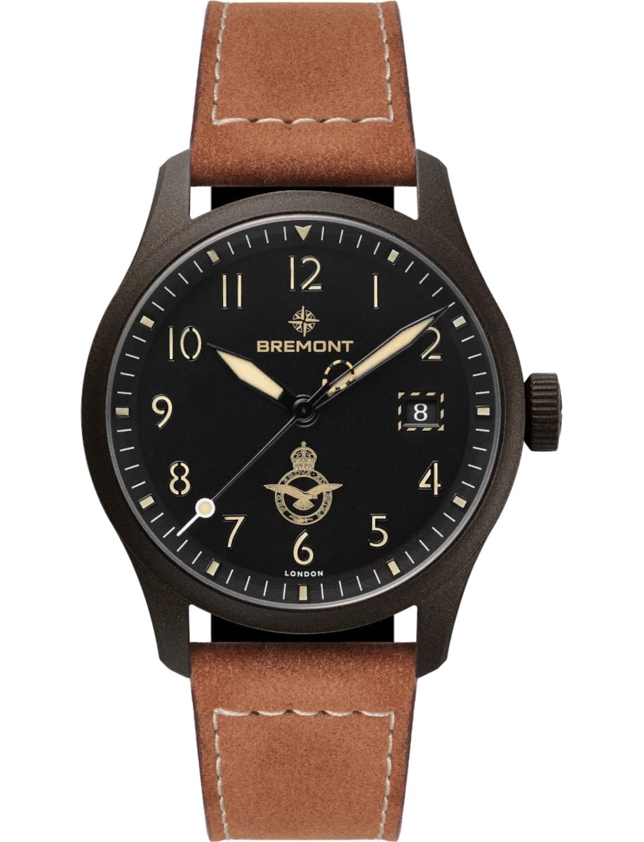 Altitude HMAF 39mm Date in Black DLC Steel - L.E 300 Pieces on Brown Calf Leather Strap with Black Dial