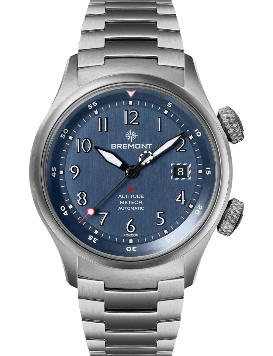 Altitude MB Meteor 42mm in Titanium on Titanium Bracelet with Blue Dial