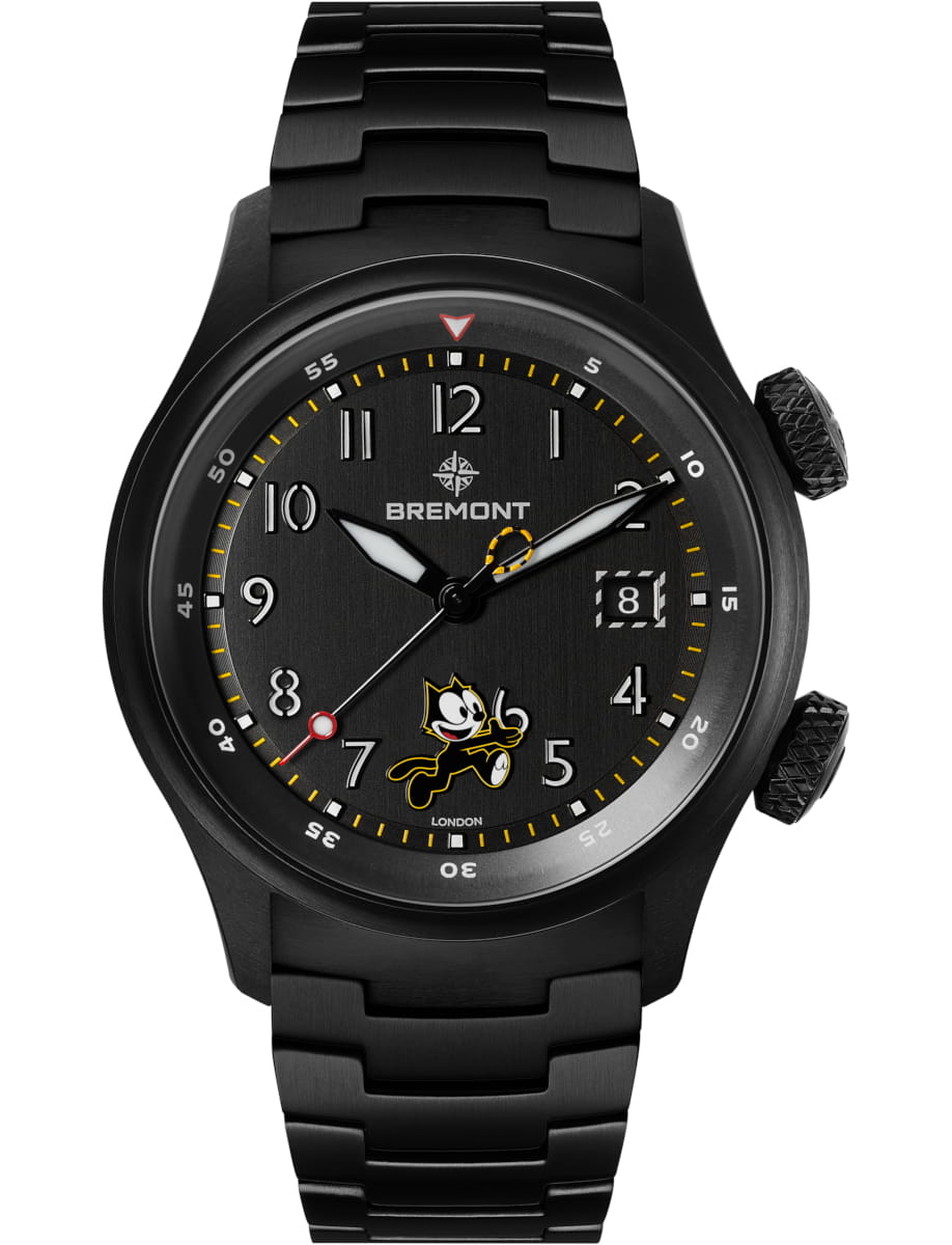 Altitude MB Meteor Felix the Cat 42mm in Black Titanium on Black Titanium Bracelet with Black Dial - L.E 500 pcs