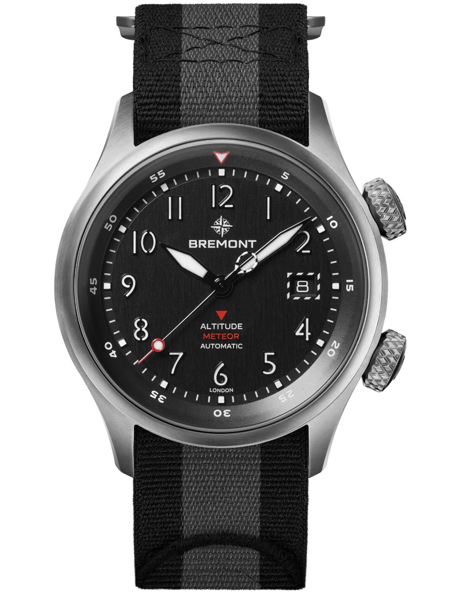 Altitude MB Meteor 42mm in Titanium on Black & Grey Nato Strap with Black Dial