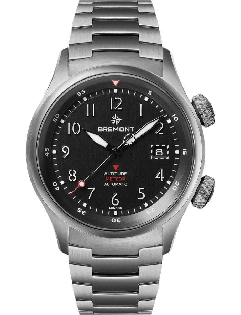 Altitude MB Meteor 42mm in Titanium on Titanium Bracelet with Black Dial