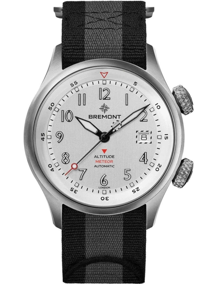 Altitude MB Meteor 42mm in Titanium on Black & Grey Ruuber Strap with Silver Dial