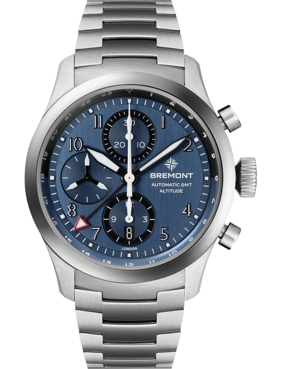 Altitude Chronograph GMT 42mm in Steel on Steel Bracelet with Blue Dial