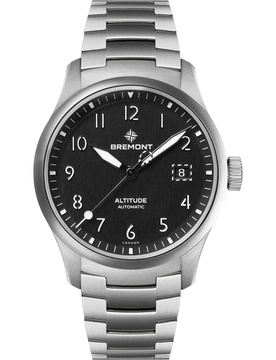 Altitude 39mm in Steel on Steel Bracelet with Black Dial