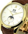 Classique Elegance Big Date Moon   Yellow Gold with Silver Dial 