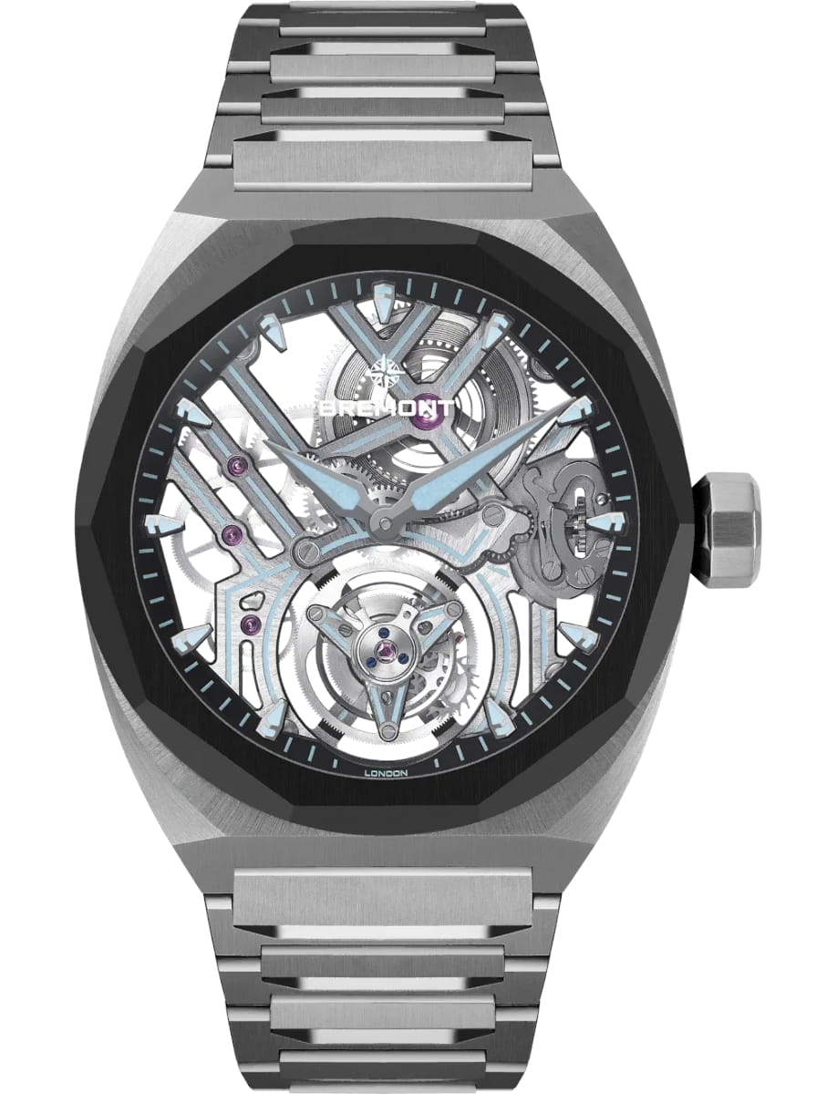 Supernova 41mm Tourbillon in Steel on Steel Bracelet with Skeleton Dial