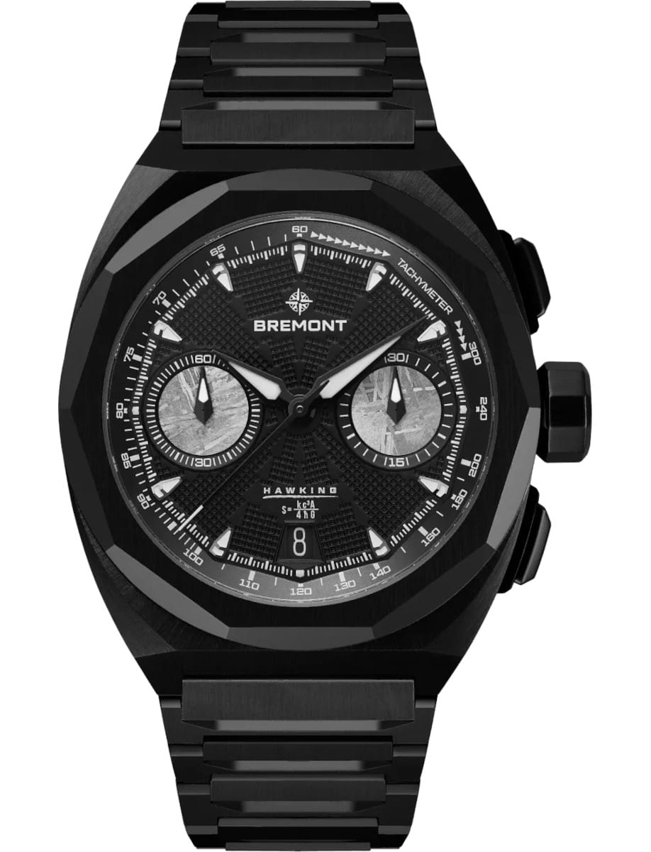 Supernova 41mm Chronograph Hawking Edition in Black DLC Steel on Black DLC Steel Bracelet with Black Dial