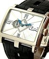 Too Much - Large Size in White Gold Silver Arabic Dial on Strap