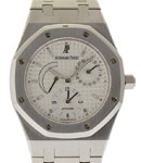 Royal Oak Dual Time and Power Reserve 36mm in Steel on Steel Bracelet with White Dial