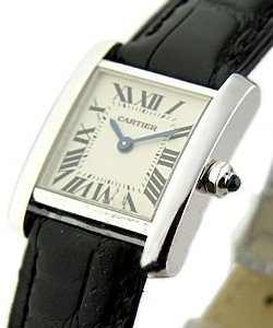 Tank Francaise - Small Size White Gold on Strap