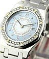 Lady's White Gold Royal Oak White Gold on Bracelet with Blue MOP Diamond Dial 
