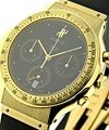 Classic Chronograph in Yellow Gold On Black Rubber Strap with Black Dial