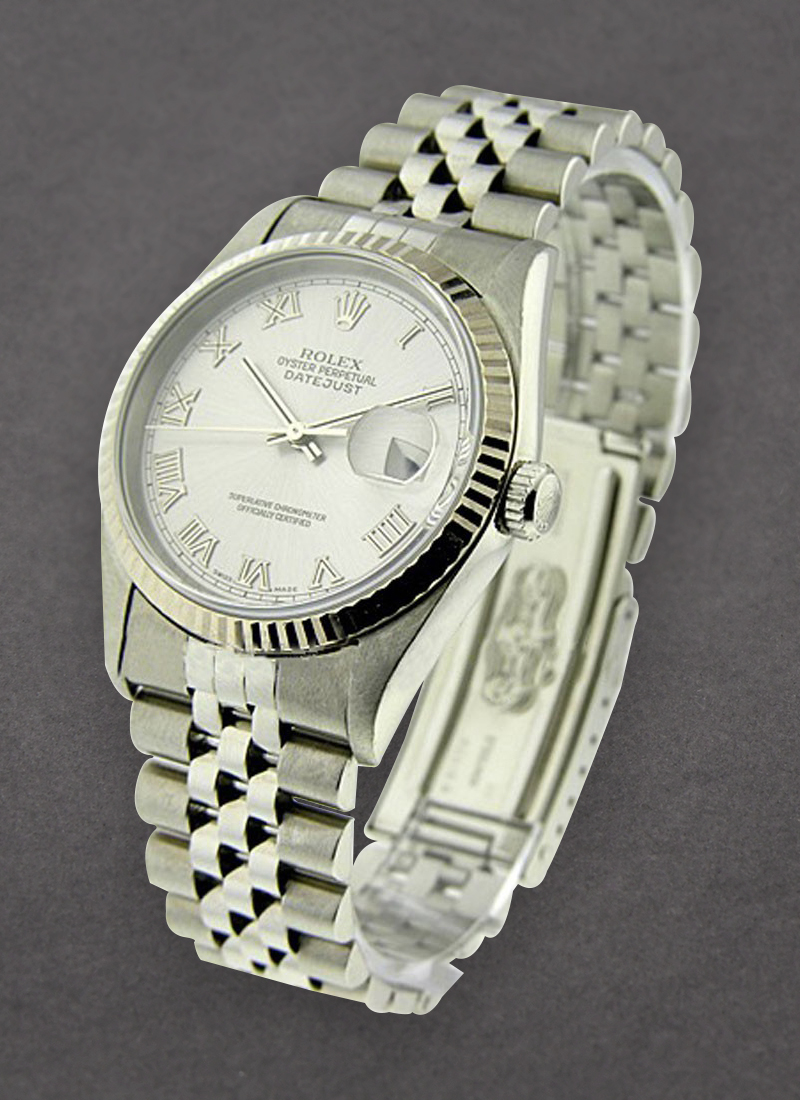 Pre-Owned Rolex Men's Datejust 36mm with White Gold Fluted Bezel