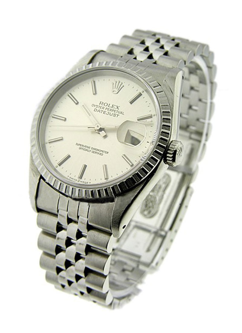 Pre-Owned Rolex Men's Datejust with Engine Bezel 