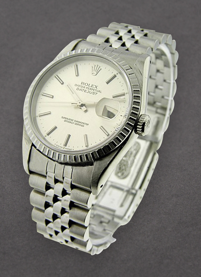 Pre-Owned Rolex Men's Datejust with Engine Bezel 