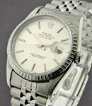 Men's Datejust with Engine Bezel  on jubilee Bracelet with Silver Stick Dial