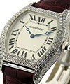 TORTUE - LARGE SIZE White Gold with Pave Diamond Case and Bezel