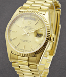 Day-Date President 36mm Yellow Gold  - Single Quick on 1970s Bracelet -  Ref 18038 - Champagne Stick Dial