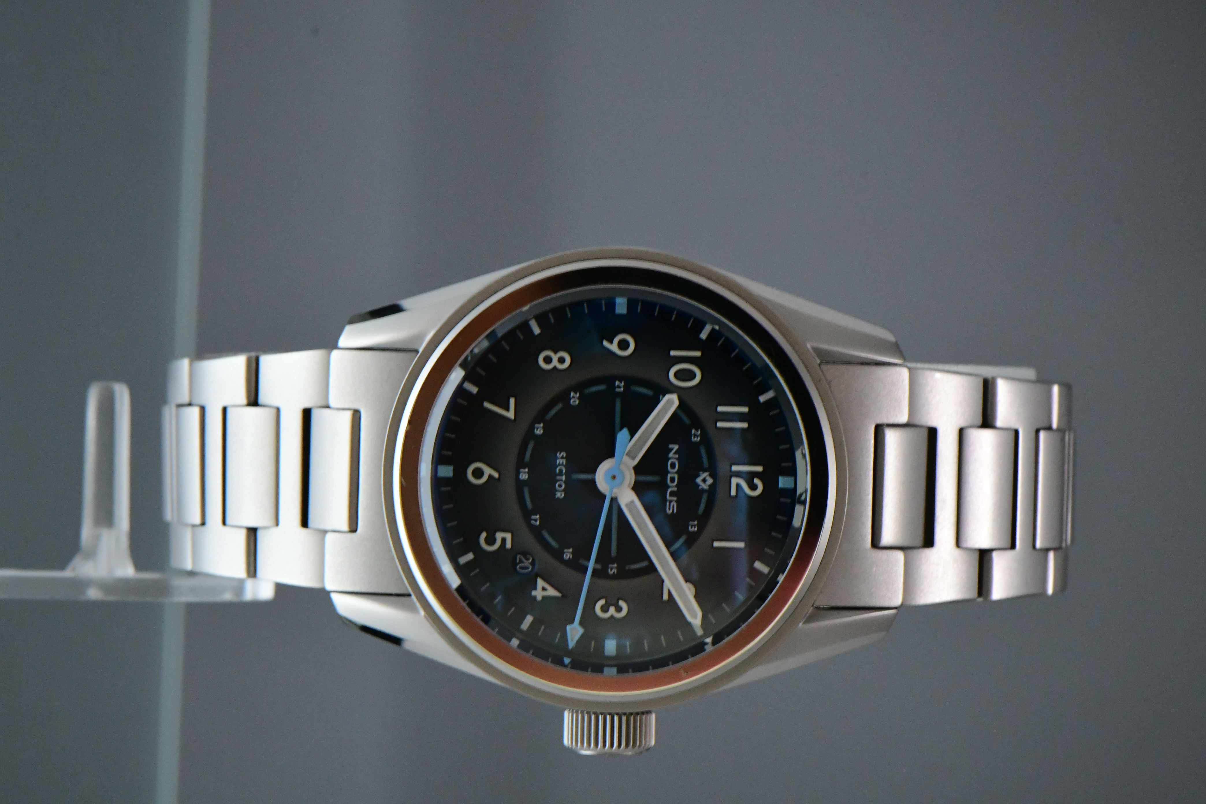 Nodus Sector Field   On Bracelet with Blue Dial