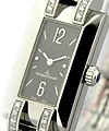 Lady''''s Ideal with Diamond Lugs Steel on Bracelet with Black Dial