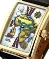  Much More with Africa  Map Enamel Dial  Rose Gold - Large Size on Strap 