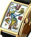  Much More with America  Map Enamel Dial  Rose Gold - Large Size on Strap 