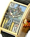  Much More with Lady on Boat Enamel Dial  Rose Gold - Large Size on Strap 