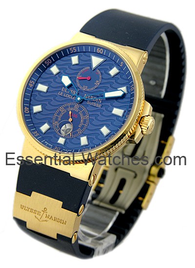 Ulysse Nardin Maxi Marine Chronometer Blue Wave in Rose Gold - LE to 350 pcs.