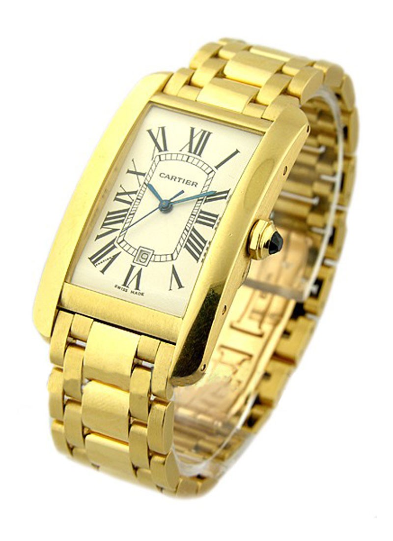 Cartier Tank Americaine Large Size in Yellow Gold