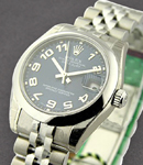 Datejust in Steel on Steel Jubilee Bracelet with Blue Concentric Dial