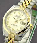 Datejust 2-Tone Midsize on Jubilee Bracelet with Champagne Roman Dial