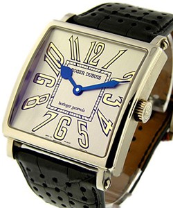 43mm GOLDEN SQUARE White Gold with Silver Dial