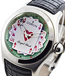Bubble Royal Flush in Steel on Black Leather Strap with Royal Flush Dial