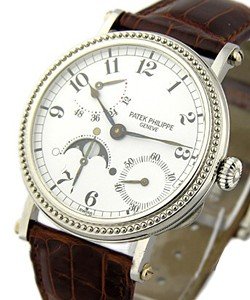 5015 Power Reserve Moon in Platinum Ref 5015P - Hobnail Case - Discontinued Model